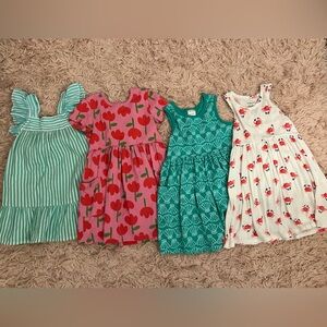 4 Toddler Girl Dresses, 4T